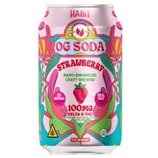 STRAWBERRY 100MG THC OG SODA DRINK